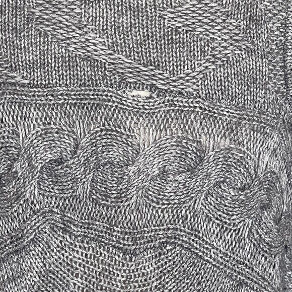 Kenar Womens Sz Medium Cardigan Sweater Open Front Gray High Low Alpaca Cozy - Picture 13 of 14